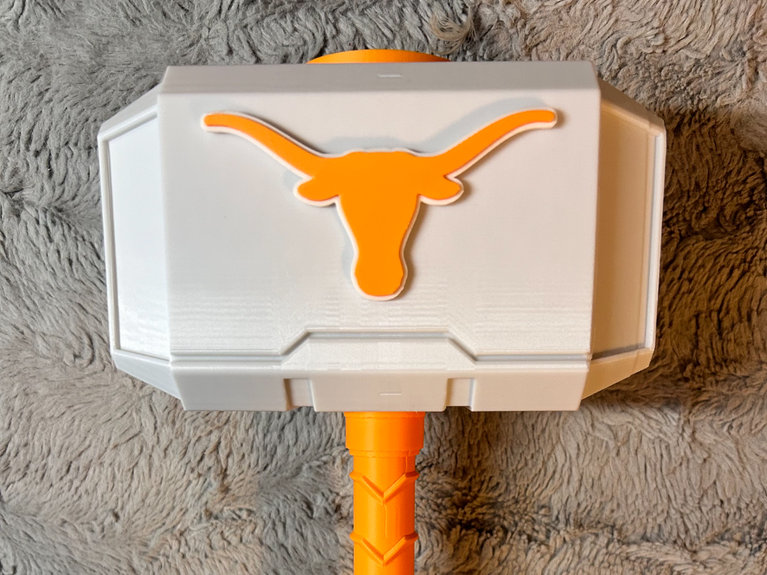 Texas Longhorns Mjolnir - Thor's Hammer - Battery Storage Insert - Tool Insert