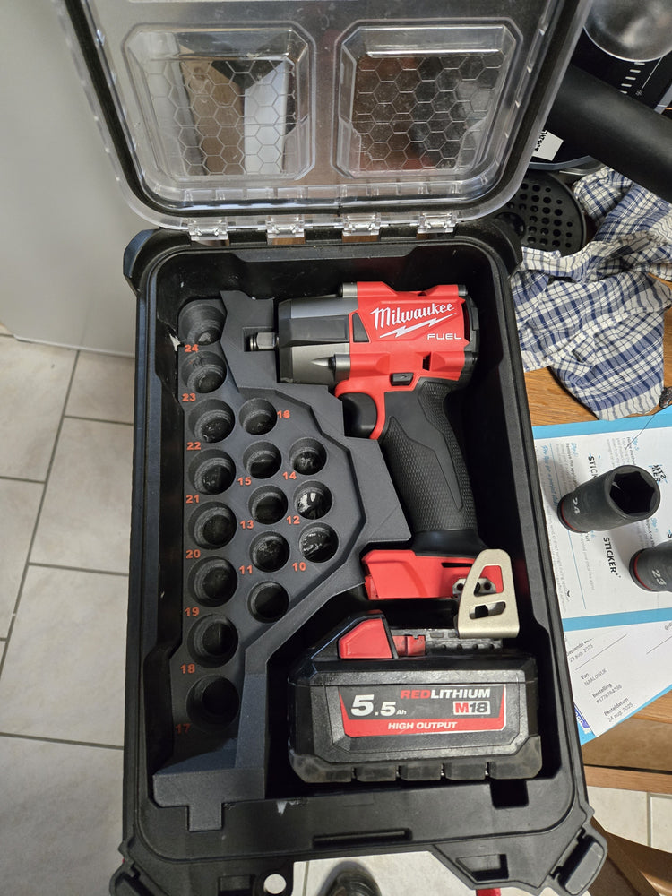 Milwaukee PACKOUT Insert for M18 Fuel Mid - Torque Impact Wrench & 1/2" Socket Set
