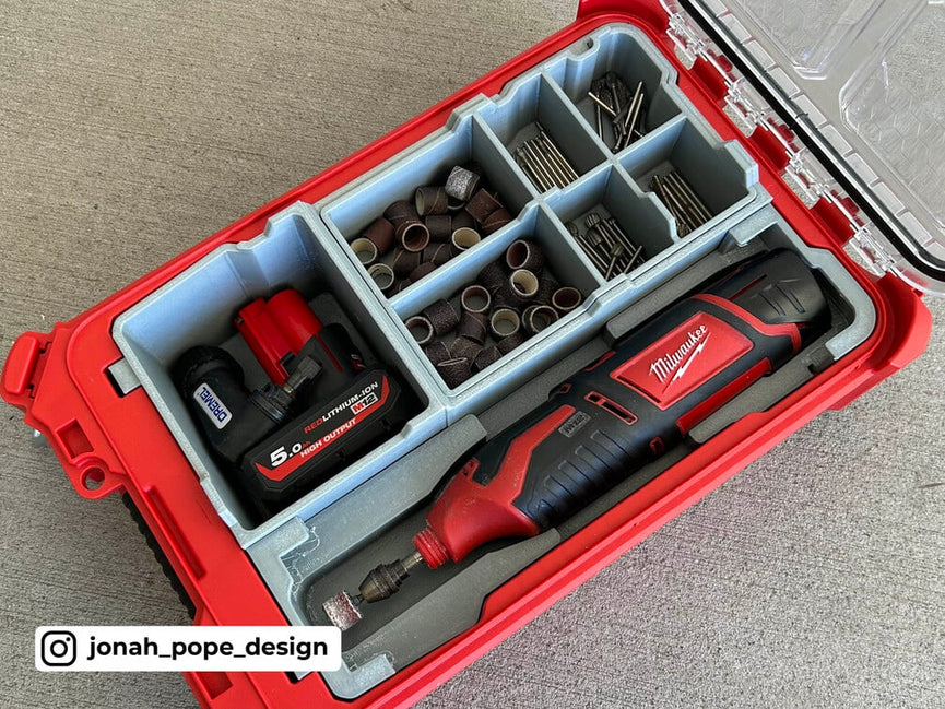 M12 Dremel / Rotary Tool | Fits Milwaukee PACKOUT Compact Organiser 48228435