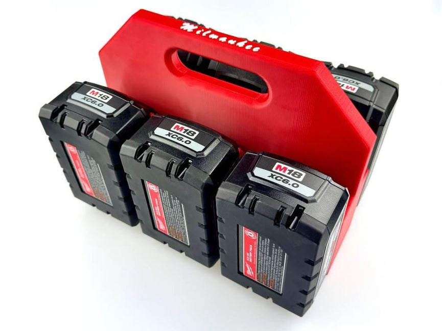 Milwaukee M18 Battery Caddy - 6-Pack (3D Printed)