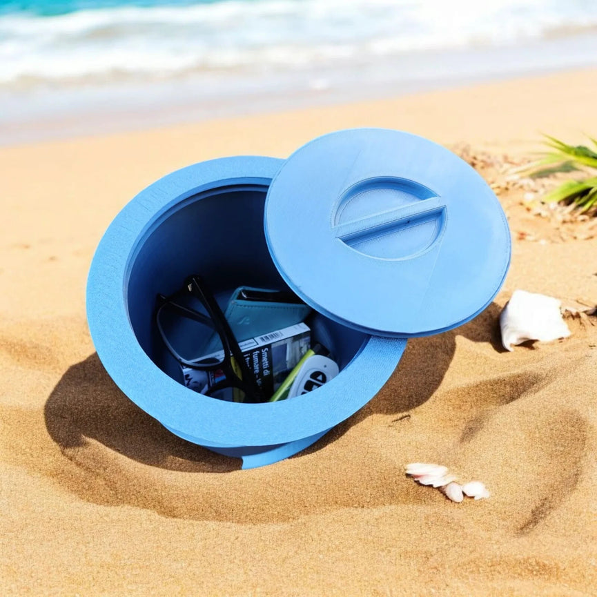 Mini Bury-in-Sand Beach Safe - 3D Printed