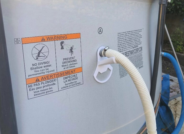 Bestway or Intex pool hose holder - 3D Printed