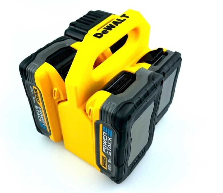DeWALT Battery Caddy - Fits 4 DeWALT 20V Max Bat (3D Printed)