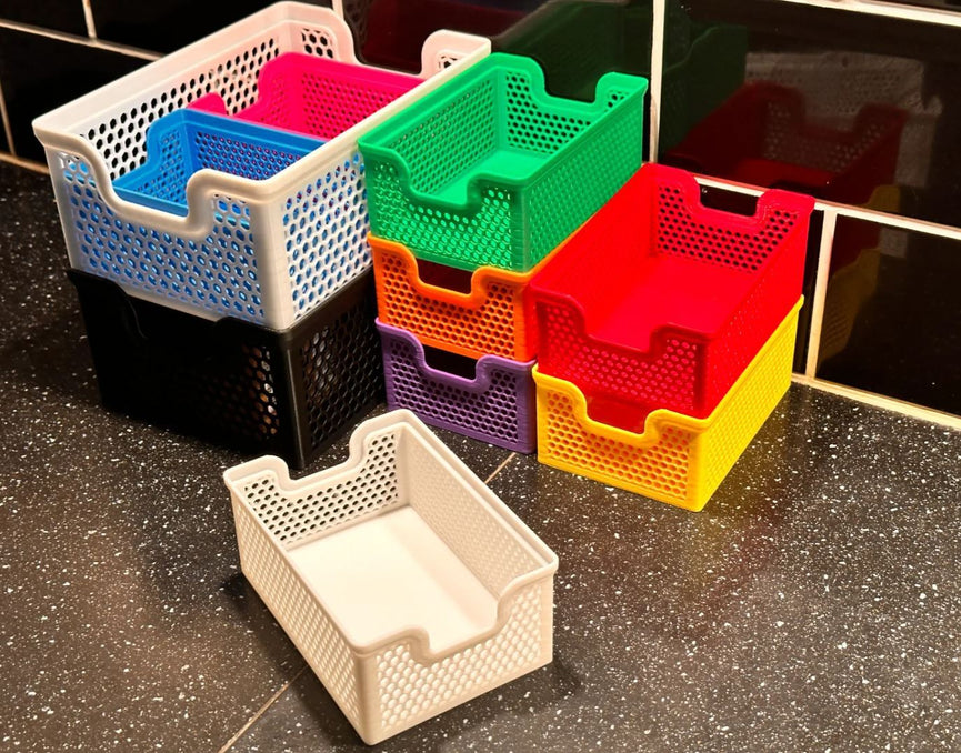 Stacking Storage Basket (132x92mm) - 3D Printed