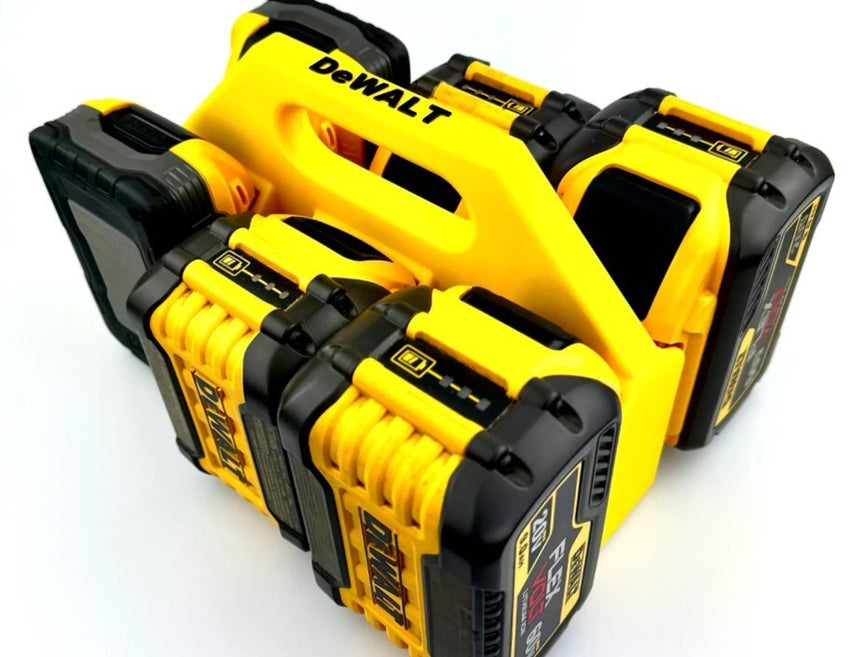DeWALT Battery Caddy - Fits 6 DeWALT 20V Max Bat (3D Printed)