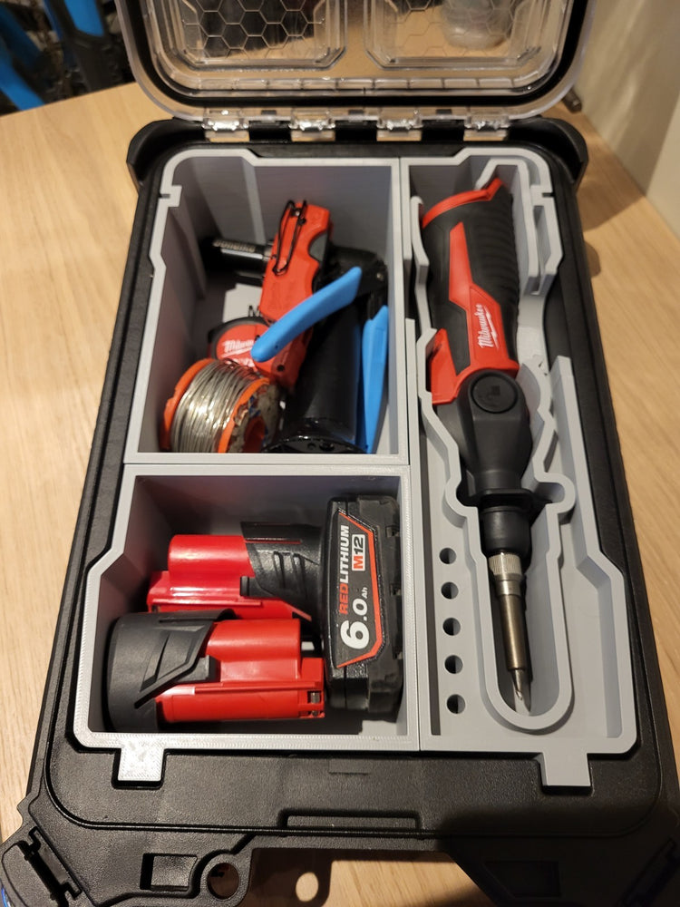 Milwaukee M12 Soldering Iron Insert | Milwaukee PACKOUT Compact Organiser 48228435
