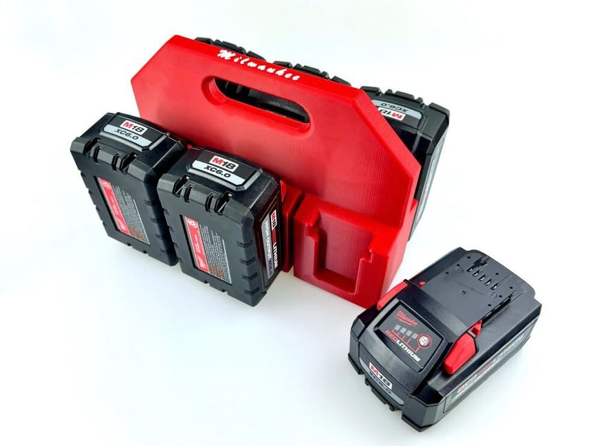 Milwaukee M18 Battery Caddy - 6-Pack (3D Printed)
