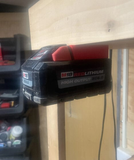 Milwaukee M18 Fuel Tool & Battery Mount - Durable PETG 3D-Printed Holder
