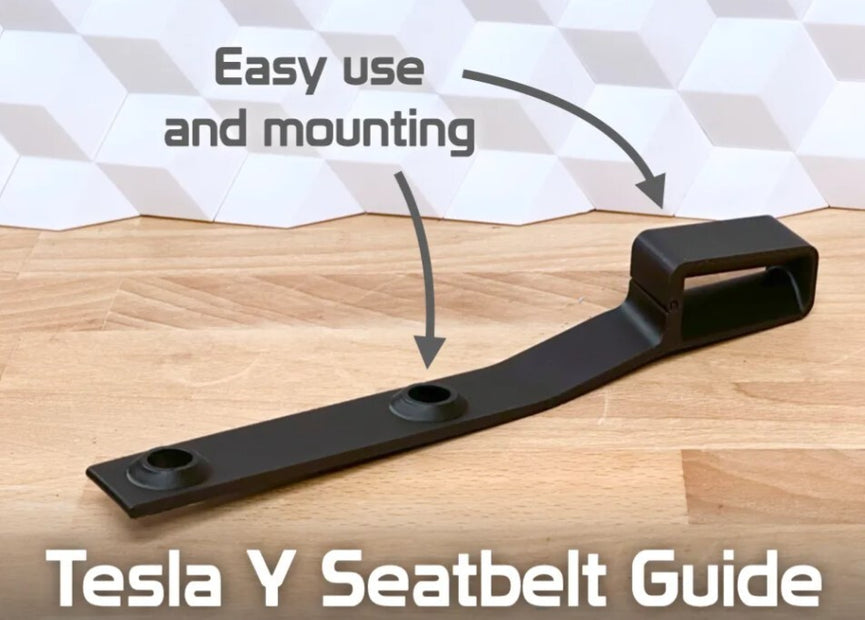 3D Printed Seatbelt Guide for Tesla Model Y Backseats - Easy Install
