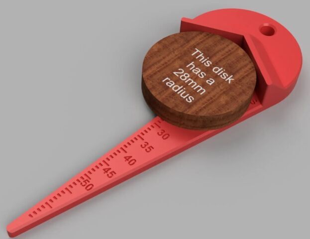 3D Printed Centre Finder ABS+