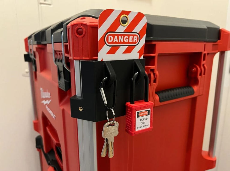 Milwaukee PACKOUT Lockout Tagout Holder – Secure LOTO Storage for Rails Insert | PACKOUT Wall Plate
