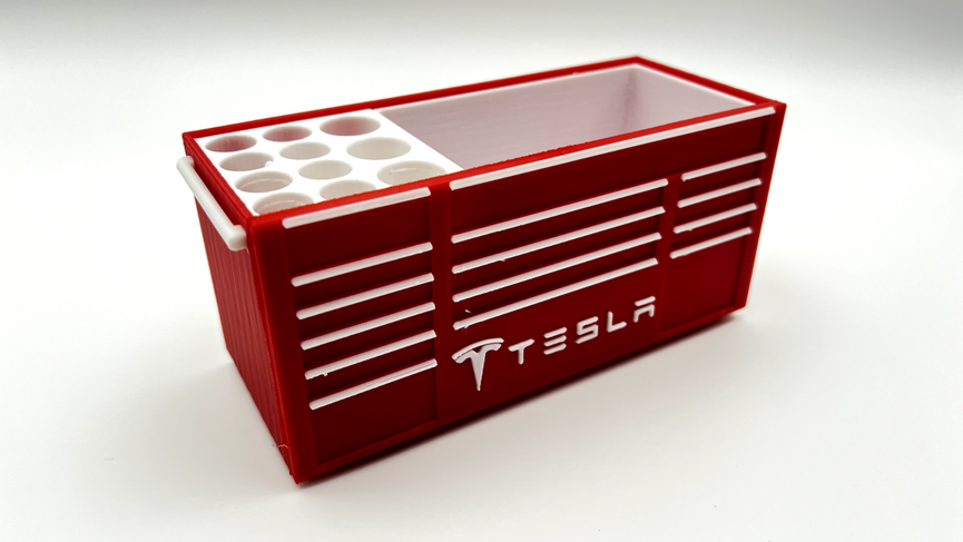 Tesla - 3D Printed Desk Organizer