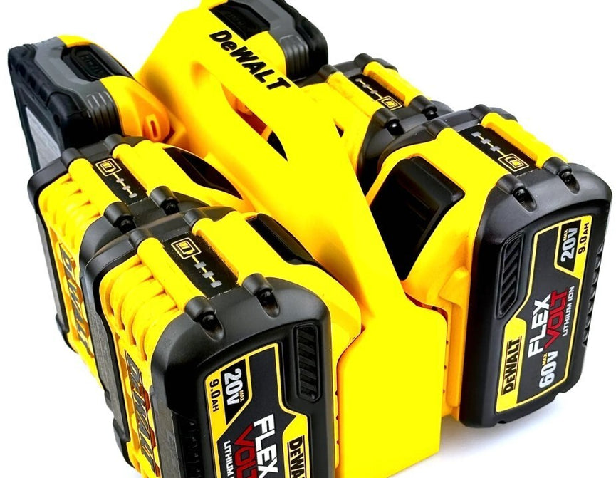 DeWALT Battery Caddy - Fits 6 DeWALT 20V Max Bat (3D Printed)