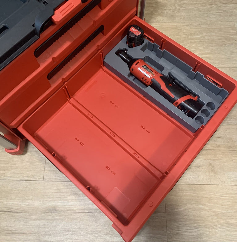 Milwaukee PACKOUT Drawer Insert – M12 Ratchet (2457-20) Inlay with Socket & Insert | PACKOUT