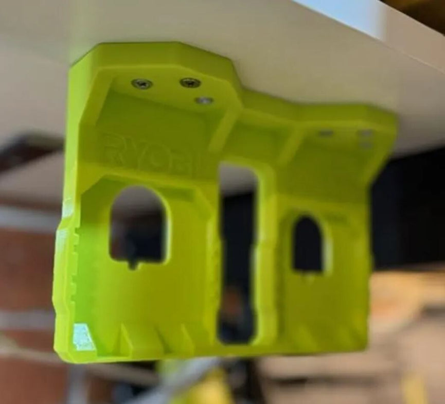 Ryobi One+ 18V Battery Mount - Secure Storage Solution - 3D Printed