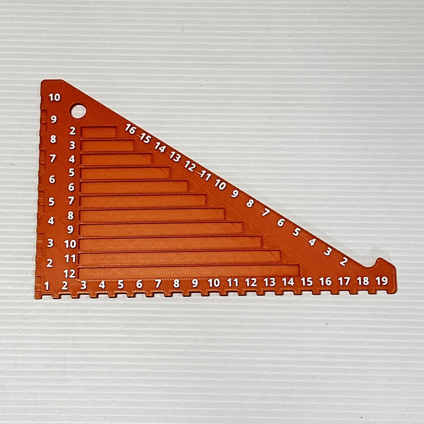Brick Ruler Triangle Tool Measures LEGO parts 3D PRINTED