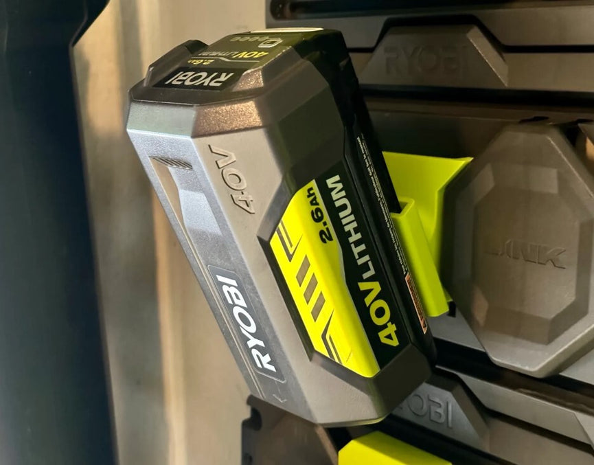 40V Battery Mount for Ryobi Link with Optional 25° Tilt - 3D Printed
