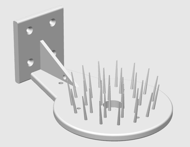 Reolink RLC Outdoor Camera Mount with Bird Control Spikes - 3D Printed