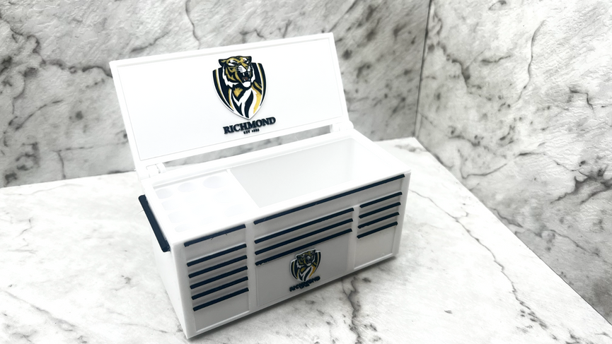 AFL Richmond Toolbox Pen Holder - 3D Printed Desk Organizer