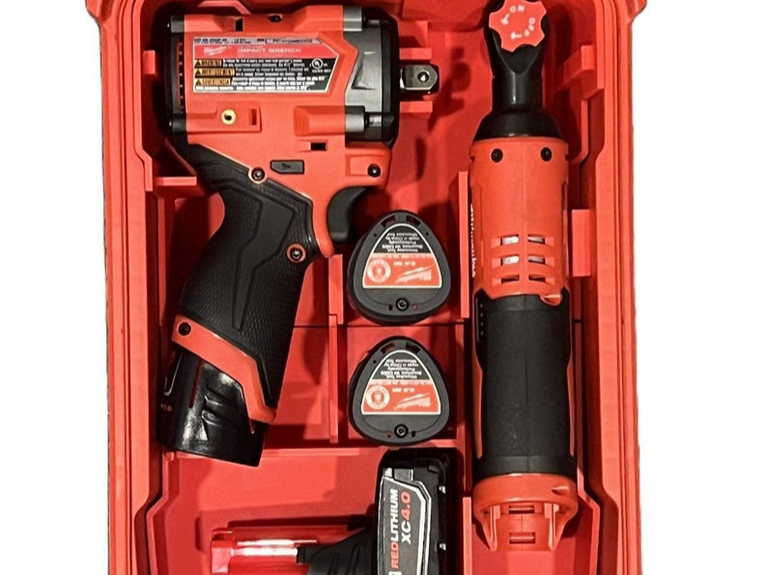 Milwaukee PACKOUT M12 Gen 2 Impact Wrench + Ratchet & Batteries (48-22-8435) Insert | PACKOUT Insert