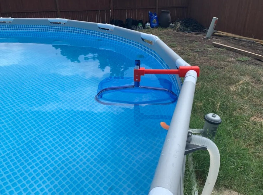 Intex Pool Skimmer Holder for 17" Standard Leaf Rake - 3D Printed