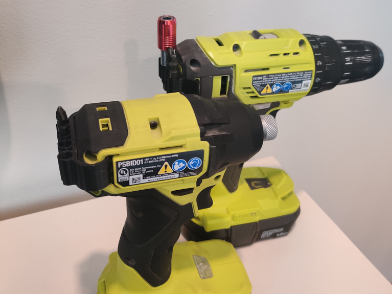Ryobi Drill & Impact Driver Bit Holder Set - P215VN & PSBID01 - Tool Holder