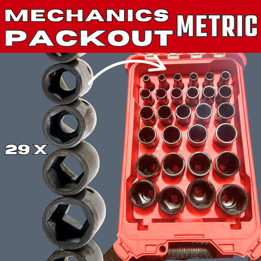 Mechanics Packout Tray – Metric (3D Printed Insert for Milwaukee Packout Compact Organizer)