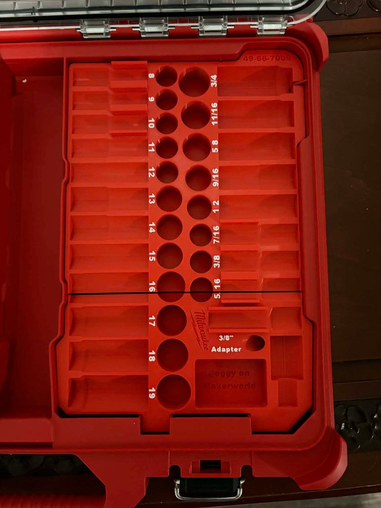 Milwaukee RIGHT1U 3/8IN 43PC Socket Milwaukee PACKOUT Insert