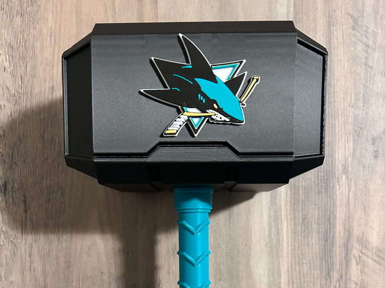 San Jose Sharks Mjolnir - Thor's Hammer - Battery Storage Insert - Tool Insert