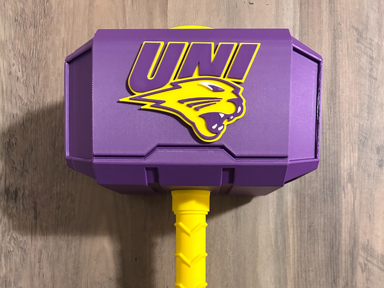 Northern Iowa Panthers Mjolnir - Thor's Hammer - Battery Storage Insert