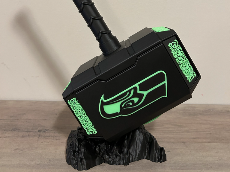 Seattle Seahawks Eclipse Mjolnir - Thor's Hammer - Battery Storage Insert