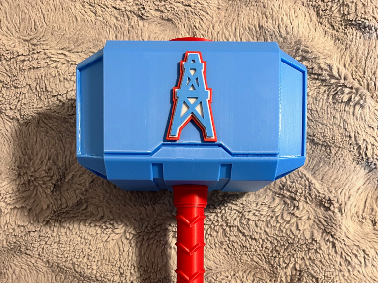Houston Oilers Throwback Mjolnir Thor's Hammer