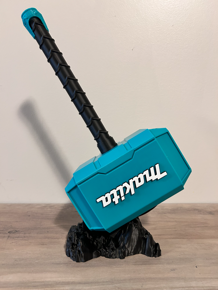 Makita Inspired Novelty Hammer Prop - Battery Storage Insert - Tool Insert