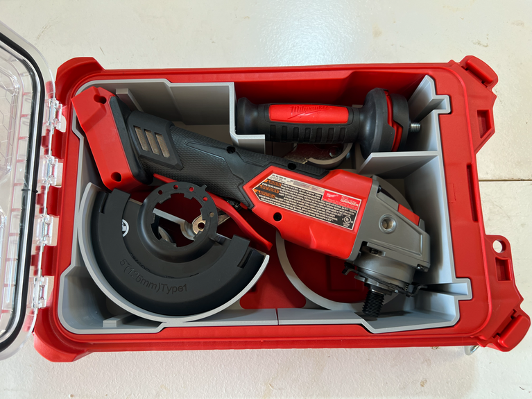 Milwaukee PACKOUT Compact Organiser 48 - 22 - 8435 M18 Angle Grinder Insert