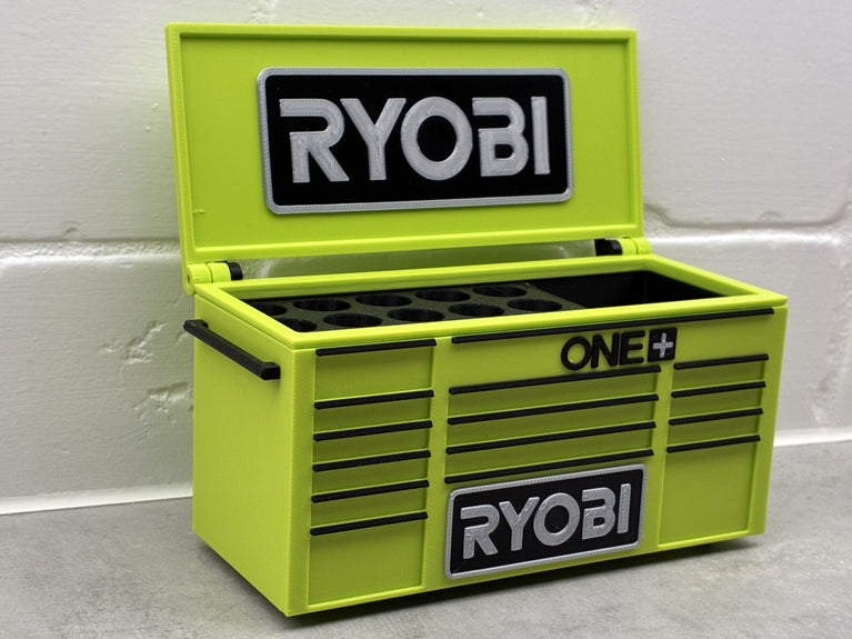 Ryobi Inspired Mini Toolbox Caddy - Battery Storage Insert - Tool Insert