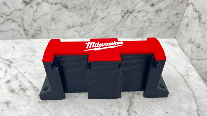 Milwaukee M18 Battery 4x Packout Wall Mount (3D Printed)