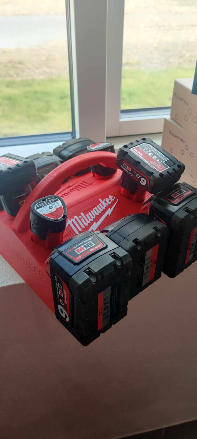 Milwaukee Battery Holder / Carrier Robust Sixpack - PACKOUT Insert