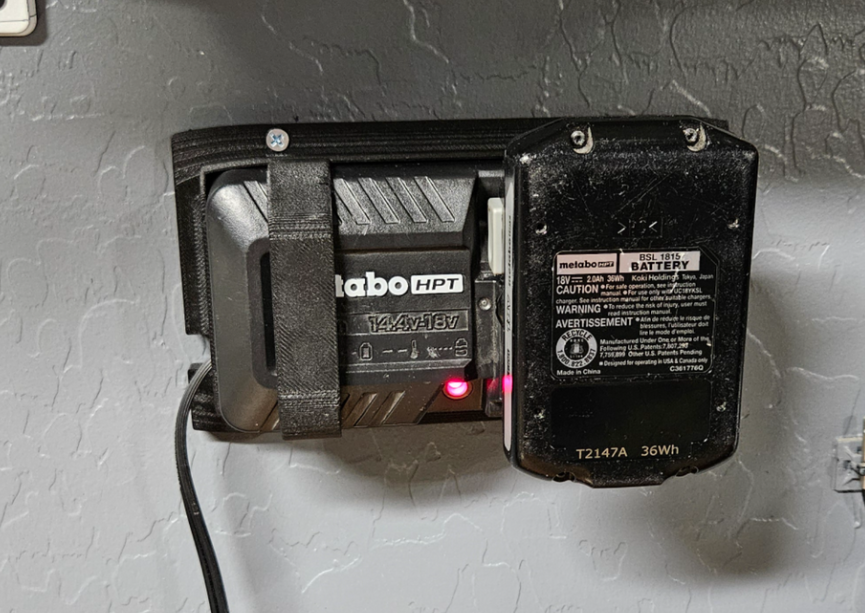 Metabo Hpt Battery Charger Wall Mount Bracket - Tool Holder