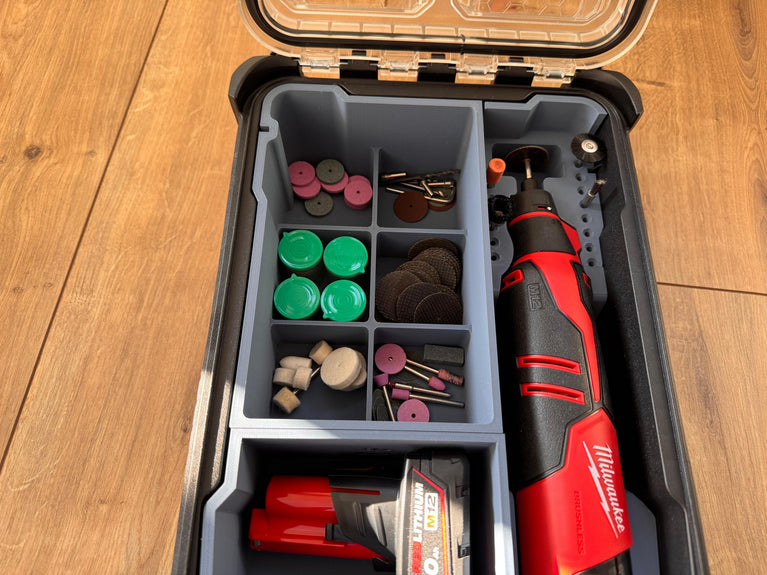 Milwaukee PACKOUT Compact Organiser Rotary Tool Organisation Kit Insert