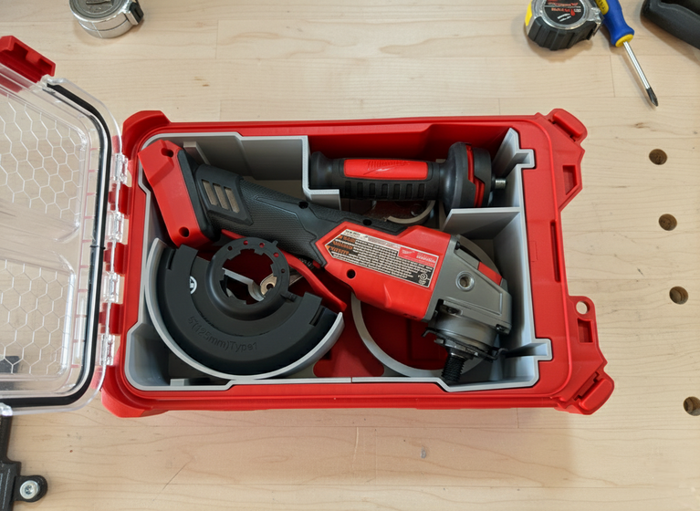 Milwaukee PACKOUT PACKOUT Organiser Milwaukee M18FSAGF125XB-0X Angle Grinder