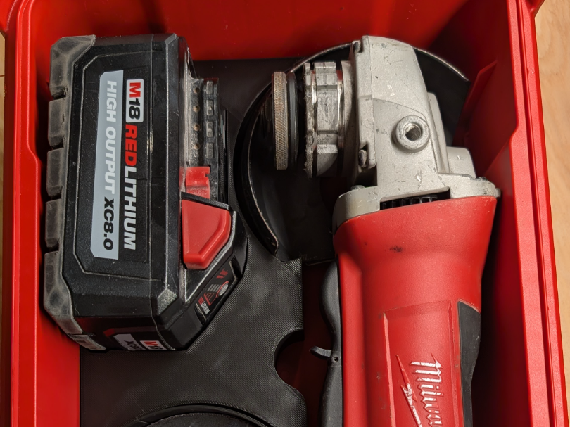 Milwaukee Packout Insert – Fits 5 Compartment Organizer (48-22-8435) for M18 Grinder