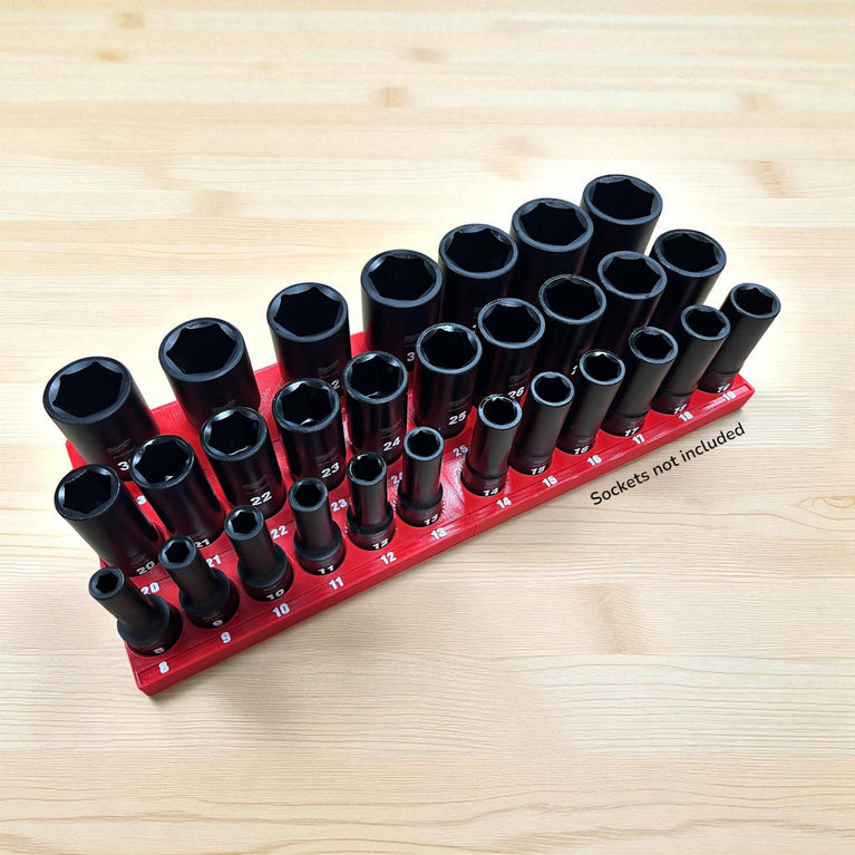 Milwaukee PACKOUT Shockwave 1/2 in Drive Metric Socket Organizer