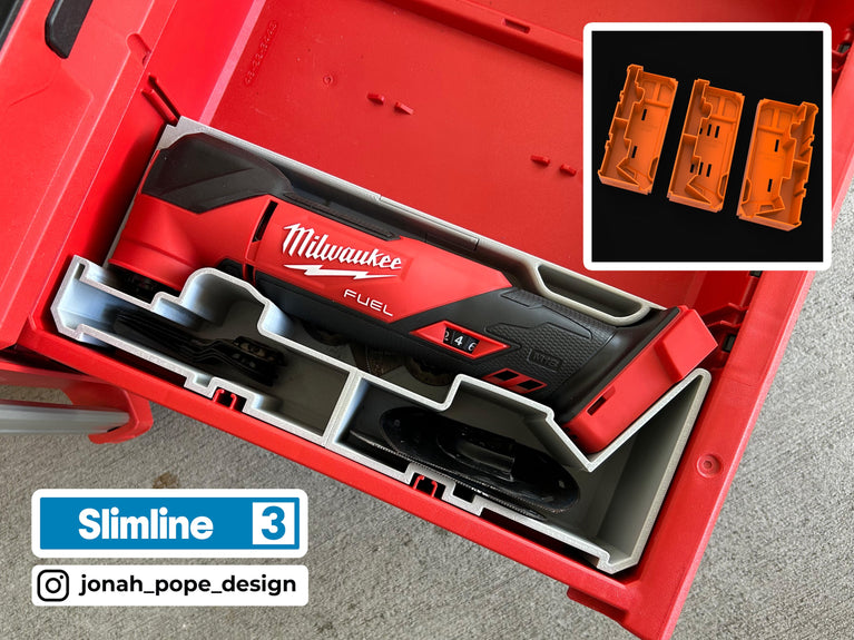 Milwaukee PACKOUT 3-Drawer 48228443 M18 FUEL Multi-Tool Insert Left