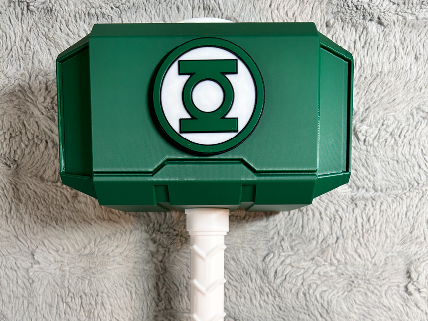 Green Lantern Mjolnir - Thor's Hammer - Battery Storage Insert - Tool Insert