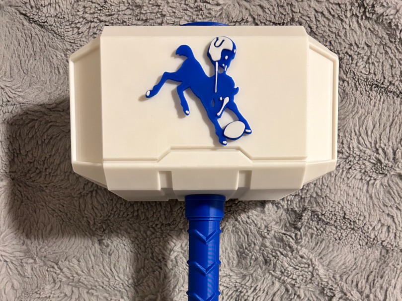 Indianapolis Colts Throwback Mjolnir - Thor's Hammer - Battery Storage Insert