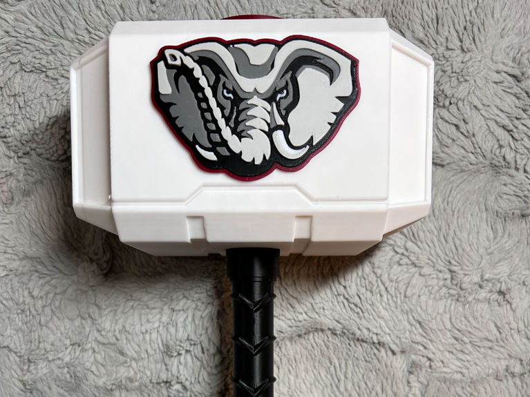Alabama Crimson Tide Mjolnir - Thor's Hammer - Battery Storage Insert