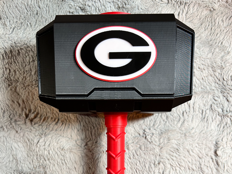 Georgia Bulldogs Mjolnir - Thor's Hammer - Battery Storage Insert