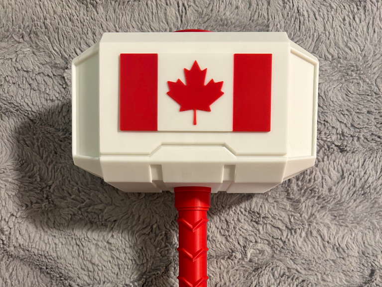 Canadian Flag Mjolnir - Thor's Hammer - Battery Storage Insert - Tool Insert