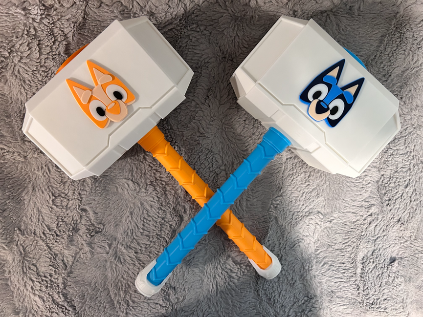 Bluey and Bingo Mjolnir - Thor's Hammer - Battery Storage Insert - Tool Insert