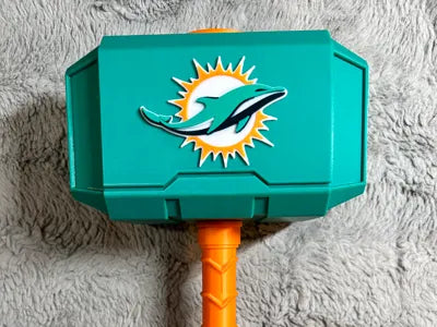 Miami Dolphins Mjolnir - Thor's Hammer - Battery Storage Insert - Tool Insert